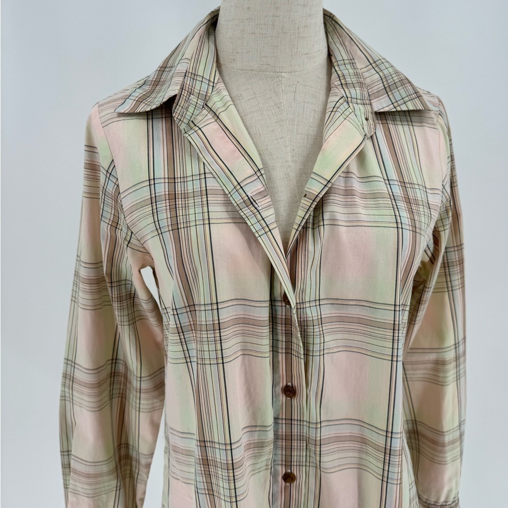 Pendleton Pink Plaid Button Down Collared Shirt - image 4